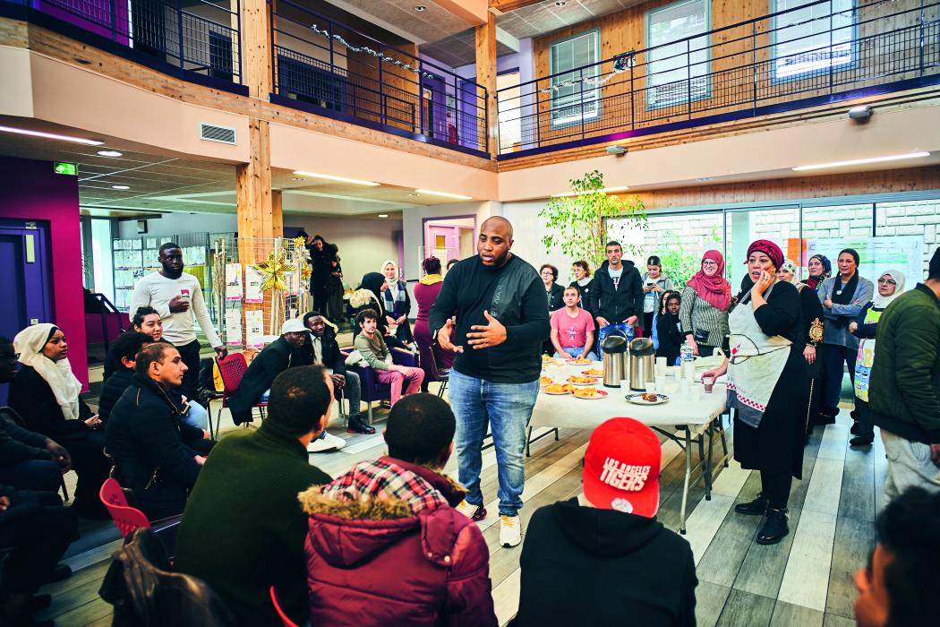 Repas avec les réfugiés d'Aulnay