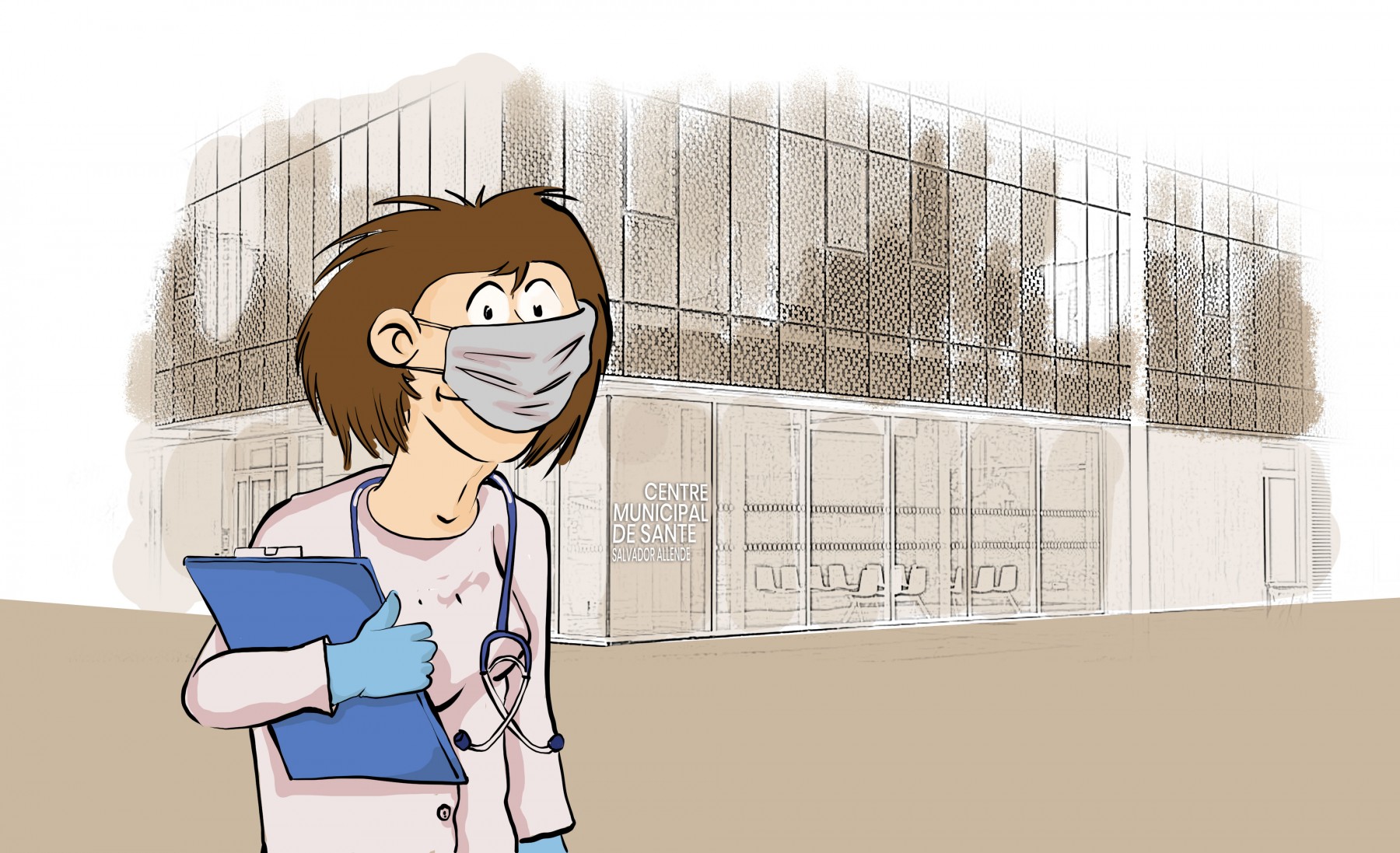 Dessin Centre municipal de santé/Farid Mahiedine