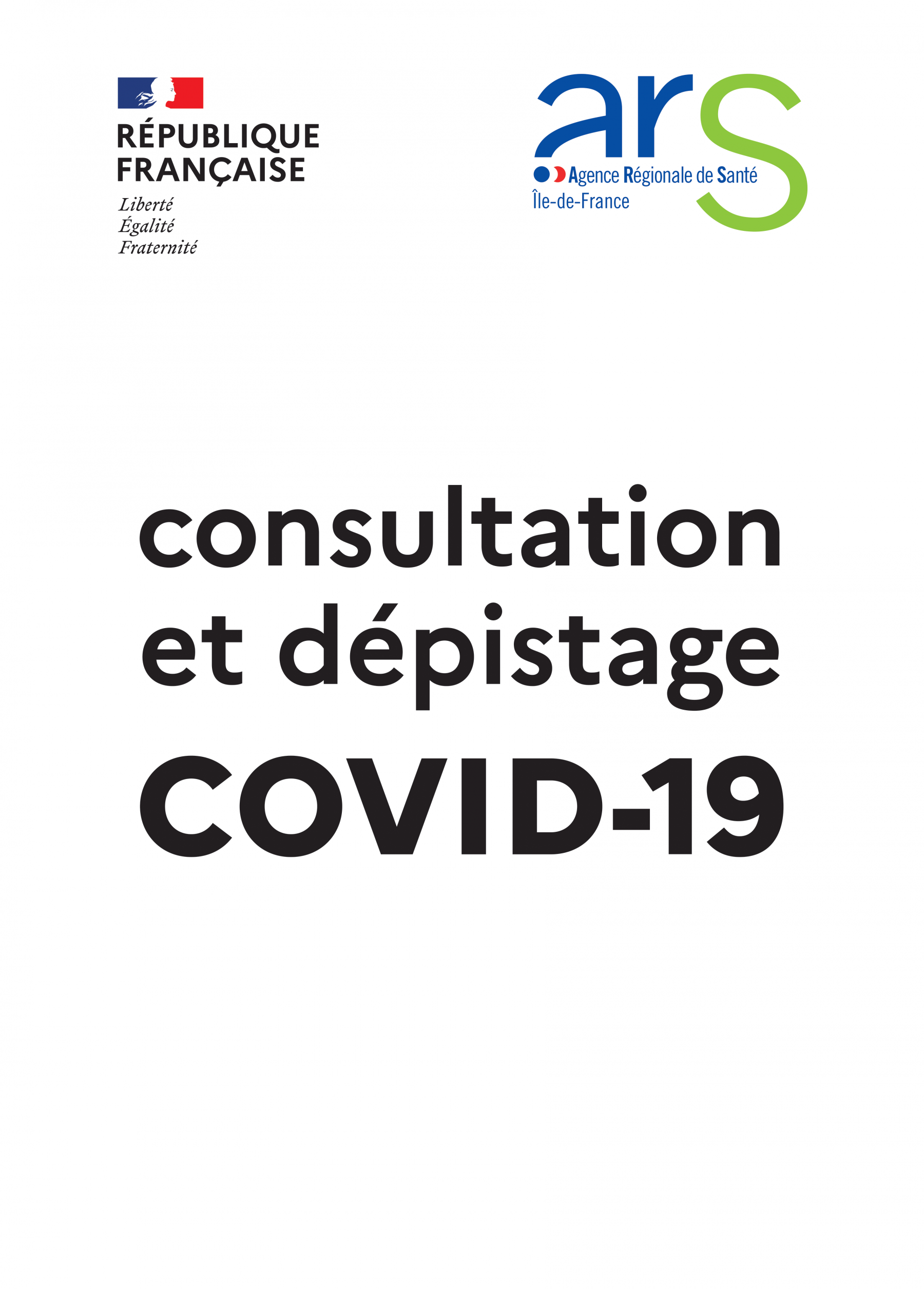 Affiche dépistage covid