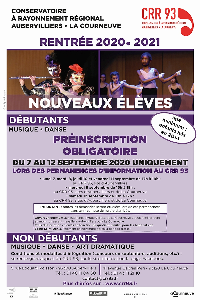 Préinscription au CRR93