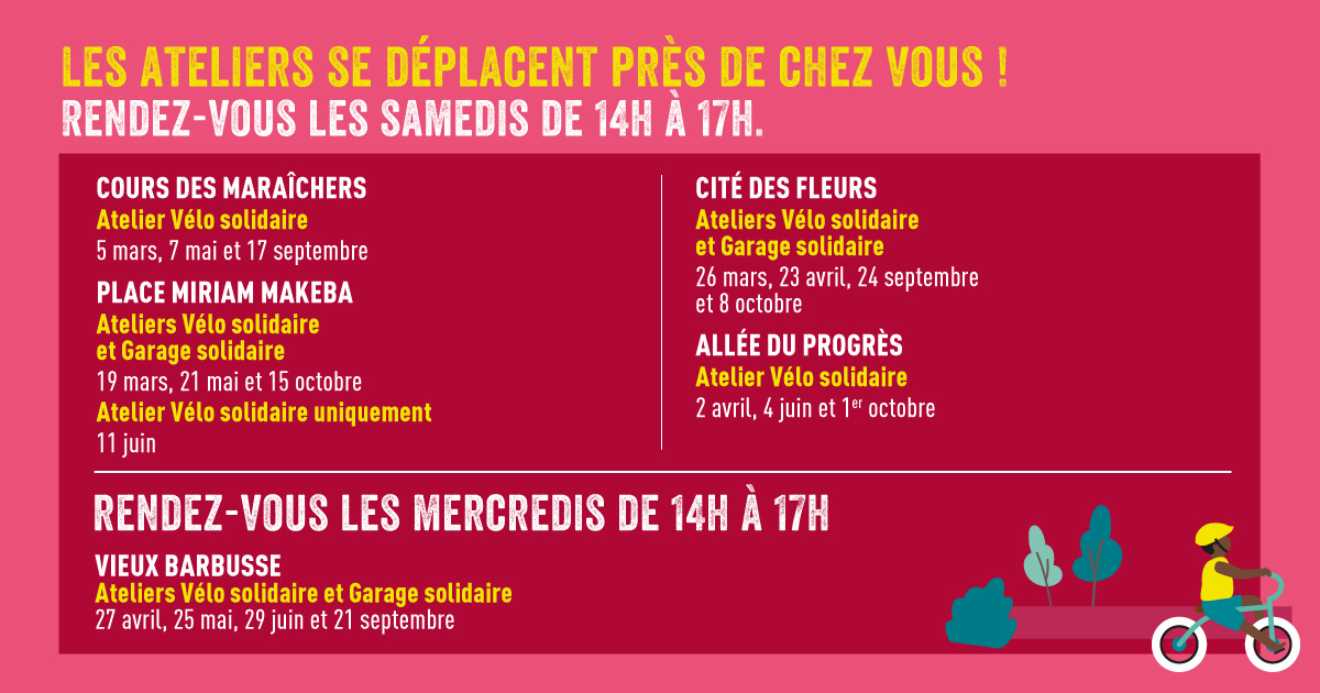 dates réparations de vélo