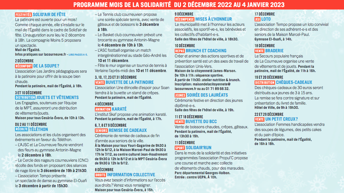 Programme Solid'air de fête