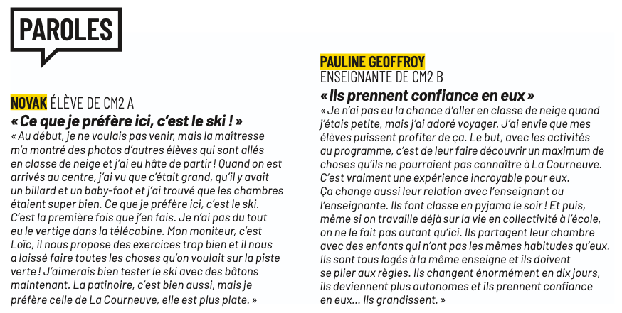 Classe de neige
