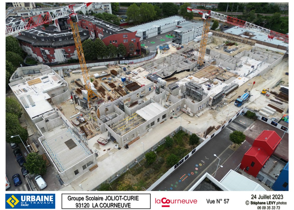 Vue drône travaux Joliot-Curie