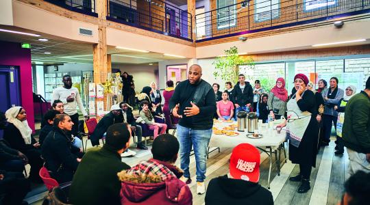 Repas avec les réfugiés d'Aulnay