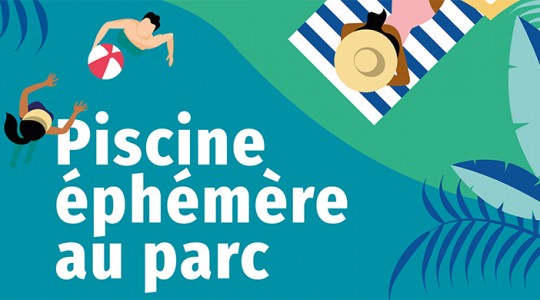 Piscine éphémère au parc